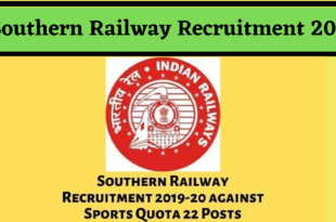Southern Railway Recruitment 2019