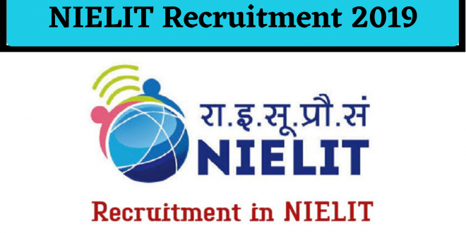 NIELIT Recruitment 2019 – National Institute of Electronics and Information Technology (NIELIT) releases the job notification for IT Resource Persons for the Post of IT training & Support Executive, Programmer Assistant, IT Manager, Sr. Programmer, System Analyst, Assistant Programmer, Programmer, Project / Team Lead, ... Job Role‎: ‎Programmer Assistant/ Assistant Total Vacancies‎: ‎5 Job Location‎: ‎Calicut Walk-In Date‎: ‎14 October 2019