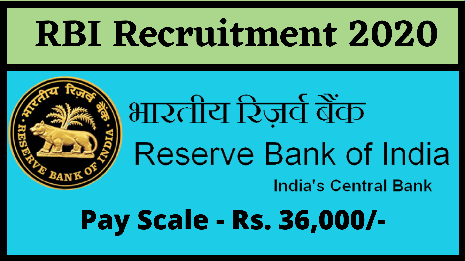 RBI Recruitment 2019-2020 was released. The Reserve Bank of India invites applications from eligible candidates for 926 posts of "Assistant" ...