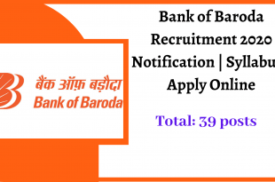 Bank of Baroda Recruitment 2020 Notification _ Syllabus _ Apply Online