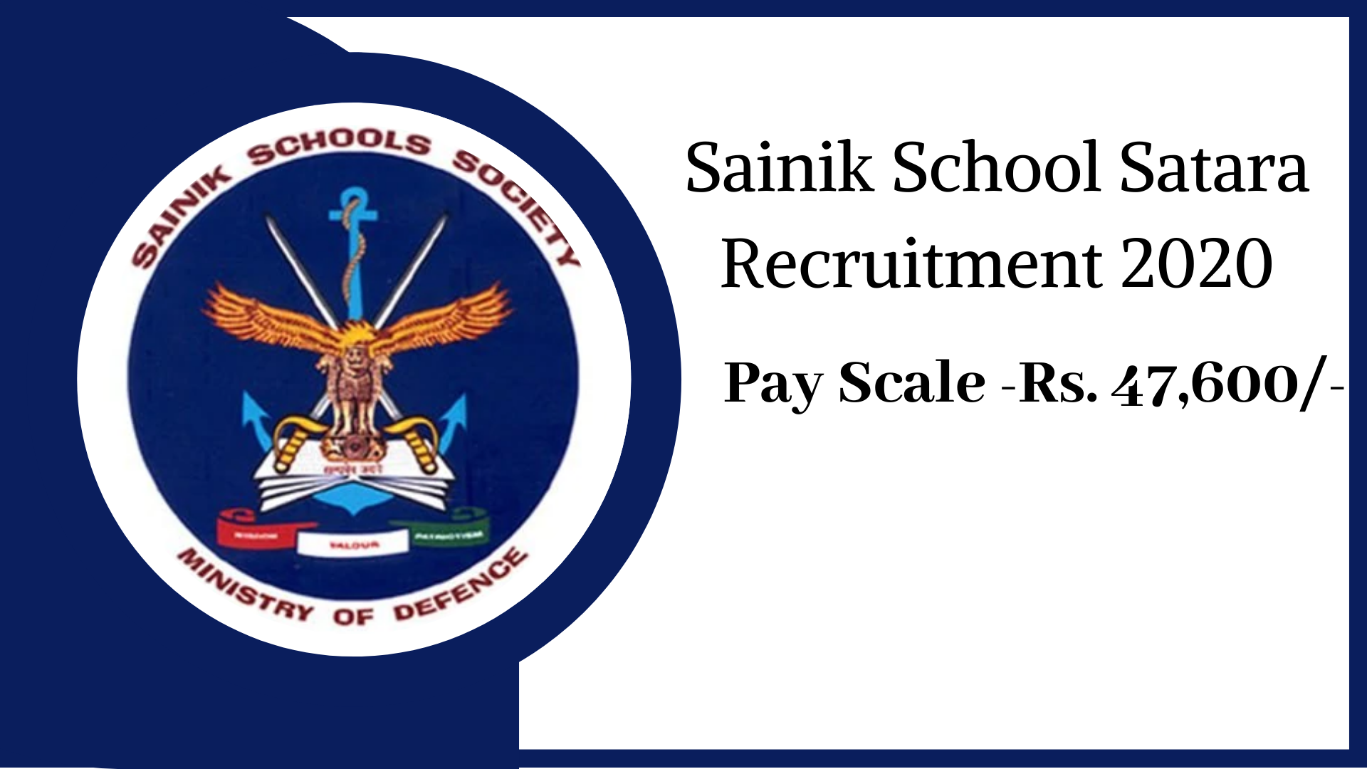 Sainik School Satara Recruitment 2020
