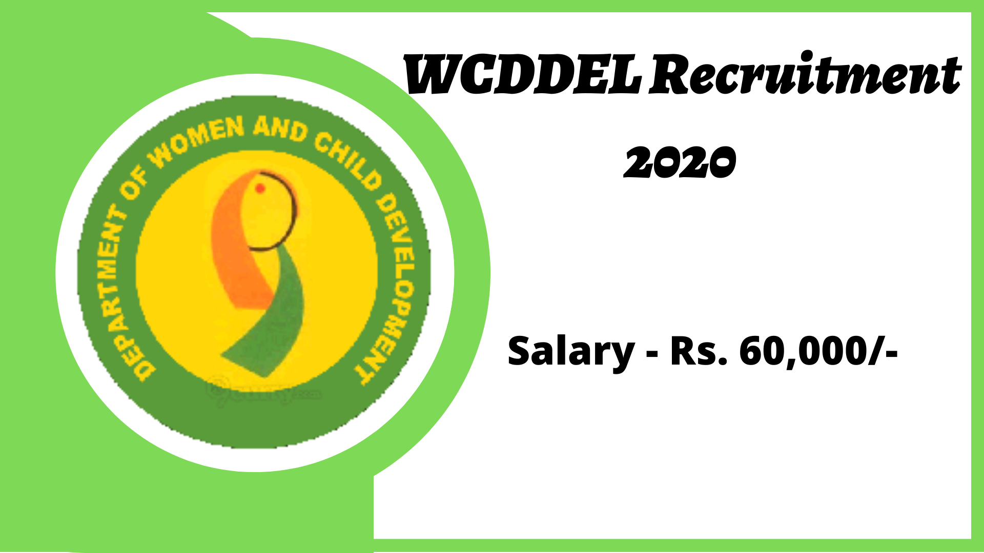 WCDDEL Recruitment 2020