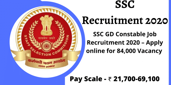 SSC Recruitment 2020 - SSC GD Recruitment 2020